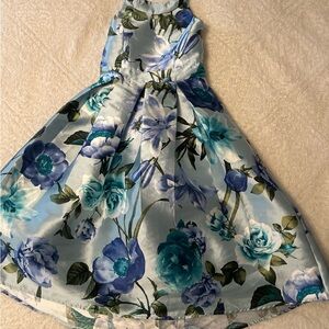Floral Blue Kids Dress
